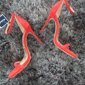 NWT Sam Edelman Orange Heels